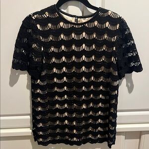 Kate Spade Elegant Black Lace Women's Top